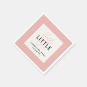 Moderne typografie baby shower hallo servet (Hoek)