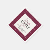 Moderne typografie baby shower hallo servet (Hoek)