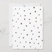 Moderne typografie baby shower in zwart en wit kaart (Achterkant)