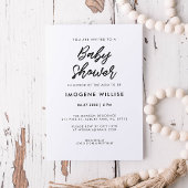 Moderne typografie-Baby shower Kaart