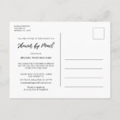 Moderne typografie Baby shower per mail foto Briefkaart (Achterkant)