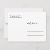 Moderne typografie baby virtuele douche bedankt (Achterkant)