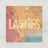 Moderne Typografie Beauty Make-up Artiest Lashes Vierkante Visitekaartje (Voorkant)