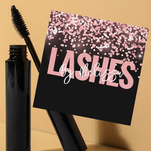 Moderne Typografie Beauty Make-up Artiest Lashes Vierkante Visitekaartje