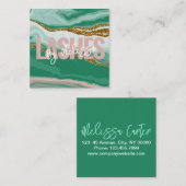 Moderne Typografie Beauty Make-up Artiest Lashes Vierkante Visitekaartje (Voorkant / Achterkant)