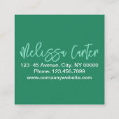 Moderne Typografie Beauty Make-up Artiest Lashes Vierkante Visitekaartje (Achterkant)