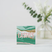 Moderne Typografie Beauty Make-up Artiest Lashes Vierkante Visitekaartje (Staand voorkant)
