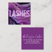Moderne Typografie Beauty Make-up Artiest Lashes Vierkante Visitekaartje (Voorkant / Achterkant)
