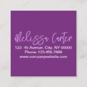 Moderne Typografie Beauty Make-up Artiest Lashes Vierkante Visitekaartje (Achterkant)