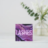 Moderne Typografie Beauty Make-up Artiest Lashes Vierkante Visitekaartje (Staand voorkant)
