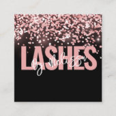 Moderne Typografie Beauty Make-up Artiest Lashes Vierkante Visitekaartje (Voorkant)