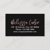 Moderne Typografie Beauty Make-up Artiest Lashes Visitekaartje (Achterkant)