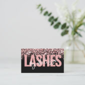 Moderne Typografie Beauty Make-up Artiest Lashes Visitekaartje (Staand voorkant)