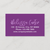 Moderne Typografie Beauty Make-up Artiest Lashes Visitekaartje (Achterkant)