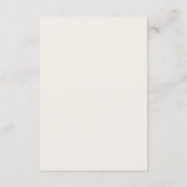Moderne typografie Beige Elegante QR-code Trouwen Informatiekaartje (Achterkant)