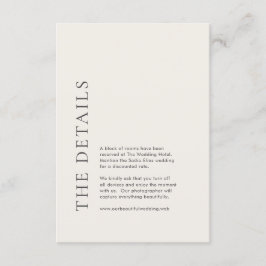 Moderne typografie Beige Elegante Trouw Informatiekaartje
