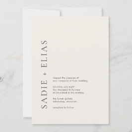 Moderne typografie Beige Elegante Trouw  Kaart