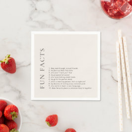 Moderne typografie Beige Elegante Trouwdag Servet