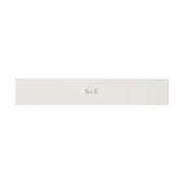 Moderne typografie Beige monogram Elegante trouw Uitnodigingen Wikkel (Vlak)