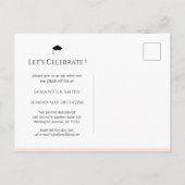 Moderne Typografie Beige Simple 2 Photo Afstuderen Uitnodiging Briefkaart (Achterkant)