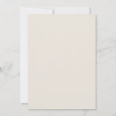 Moderne typografie Beige Zwangerschapsaankondiging Aankondiging (Achterkant)