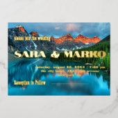 Moderne typografie | Bergen | Meer Folie Uitnodiging (Voorkant)