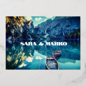 Moderne typografie | Bergen | Meer Folie Uitnodiging (Achterkant)