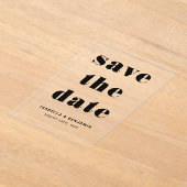 Moderne typografie bespaart de datum acryl uitnodigingen (Laagn)