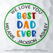 Moderne Typografie BEST DAD EVER Foto Gepersonalis Golfballen