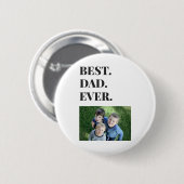 Moderne typografie Beste vader ooit Kinder foto Ronde Button 5,7 Cm (Voorkant /achterkant)