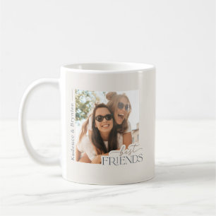 Moderne typografie beste vrienden foto koffiemok