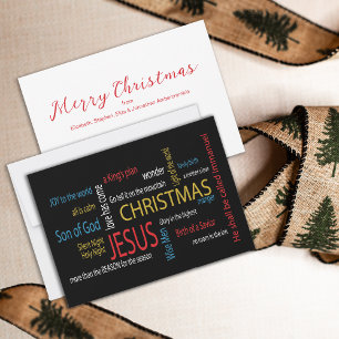 Moderne Typografie Betekenis van Kerstmis Feestdagenkaart