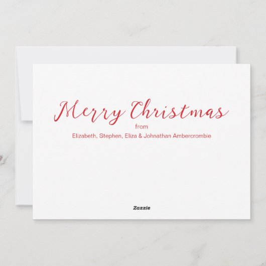 Moderne Typografie Betekenis van Kerstmis Feestdagenkaart (Achterkant)