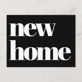 Moderne typografie Bewegende aankondiging Briefkaart