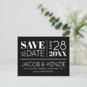 Moderne typografie | Bewerkbare kleuren De datum o Aankondigingskaart (Staand voorkant)