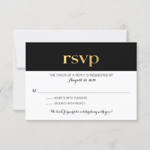 Moderne Typografie Black & White Stripes   RSVP