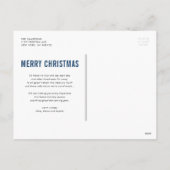 Moderne Typografie Blauwe Fotocollage Kerstmis Feestdagenkaart (Achterkant)