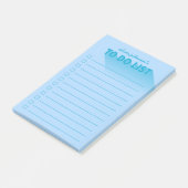 Moderne typografie blauwe takenlijst post-it® notes (Schuin)