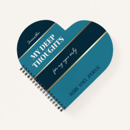 Moderne typografie Blauwgroen Aqua Blue Pocket Not Notitieboek