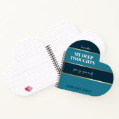 Moderne typografie Blauwgroen Aqua Blue Pocket Not Notitieboek (Binnen)