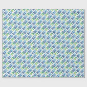 Moderne Typografie Blue Boys Happy Birthday Cadeaupapier (Vlak)