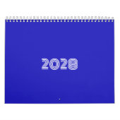 Moderne Typografie Blue Kalender (Hoes)