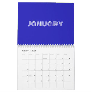Moderne Typografie Blue Kalender