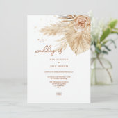 Moderne typografie, Boho Fall Wedding Kaart (Staand voorkant)