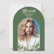 Moderne typografie Bold Afstuderen Olive Green Arc