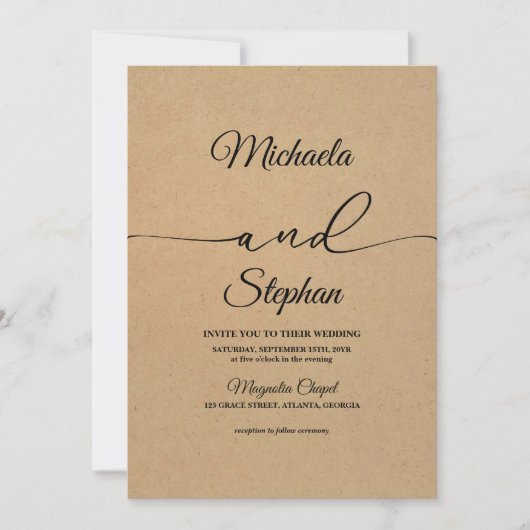 Moderne typografie | Bold Bellisia Wedding Kaart (Voorkant)