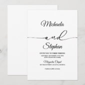 Moderne typografie | Bold Bellisia Wedding Kaart (Voorkant / Achterkant)