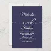 Moderne typografie | Bold Bellisia Wedding Kaart (Voorkant)