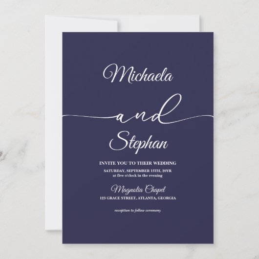 Moderne typografie | Bold Bellisia Wedding Kaart (Voorkant)