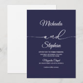 Moderne typografie | Bold Bellisia Wedding Kaart (Voorkant / Achterkant)